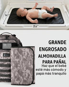Dinictis Mochila para pañales para papá con cambiador de pañales |...
