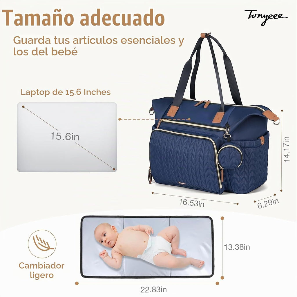 Tonyeee Bolso de Pañales, Grandes Bolsas de Pañales para Bebés Impe...