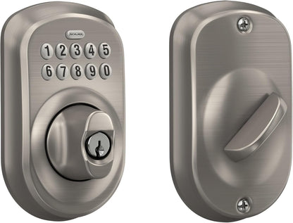 Schlage - Cerrojo de seguridad Plymouth BE365 PLY 619 con teclado,...