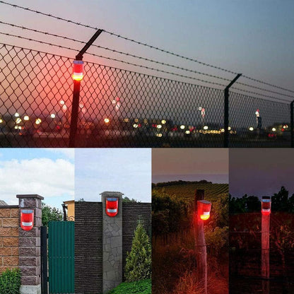 Paquete de 2 sensores de movimiento de alarma solar de sonido y luz...