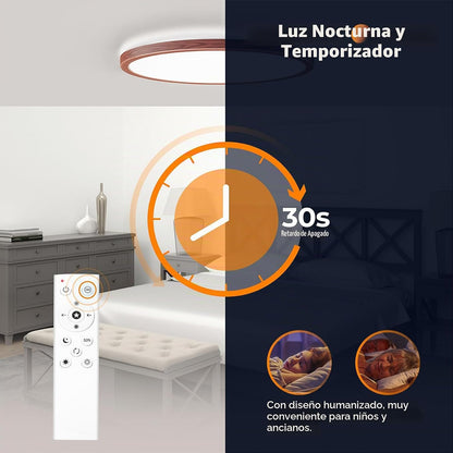 BLNAN Lámpara LED de techo empotrada con control remoto, 15.4 pulga...