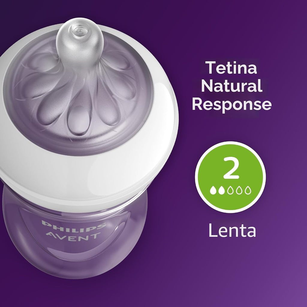 Philips Avent Biberones naturales, flujo lento, 4 onzas, sin BPA, p...