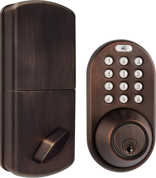 MiLocks TF-02OB Cerradura de puerta digital con teclado electrónico...