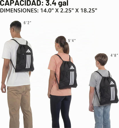 adidas Alliance Sackpack - Mochila con cordón para deportes, bolsa...