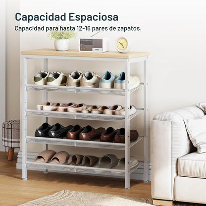 HOOBRO Zapatero para entrada, organizador de zapatos de 5 niveles c...