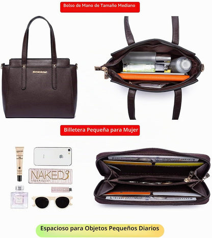 Montana West - Juego de 3 piezas de bolsos para mujer: bolso de man...
