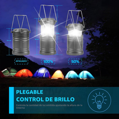 Lichamp Linterna LED para campamento, paquete de 4 linternas alimen...