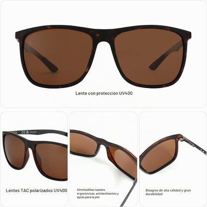 ZENOTTIC Gafas de sol polarizadas cuadradas para hombre, ultraliger...