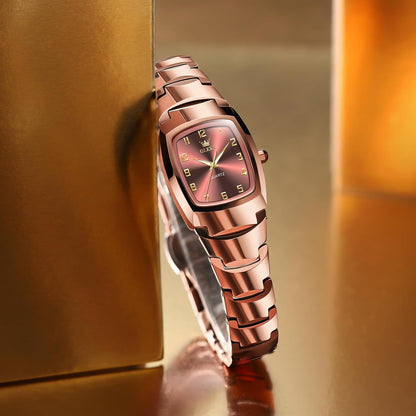 OLEVS Reloj Mujer Lujo Acero Inoxidable Pequeño Vestido de Muñeca I...