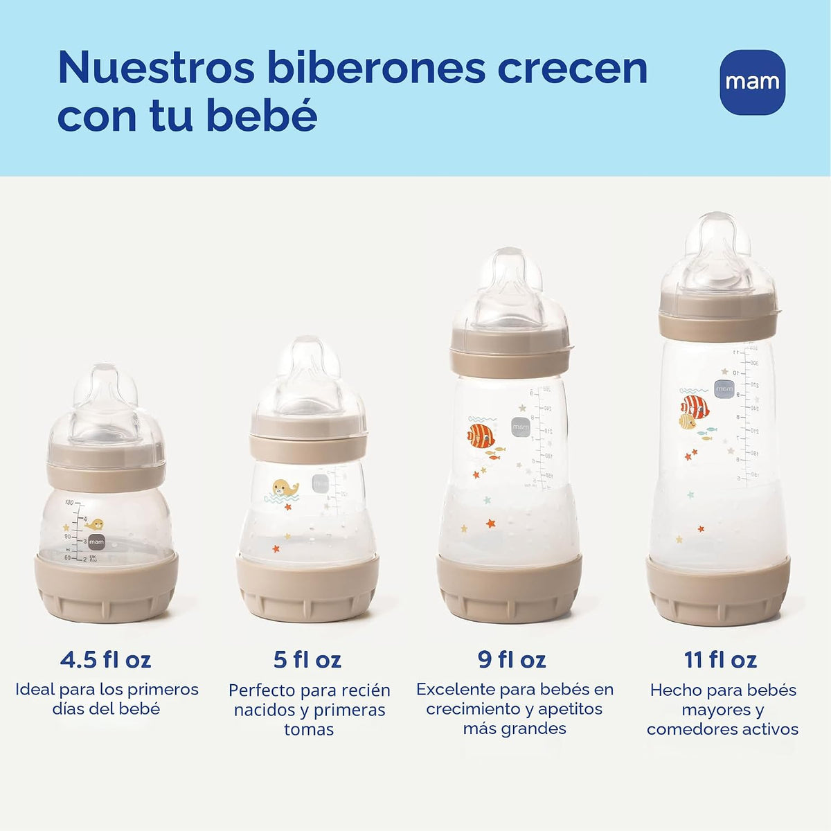 MAM Biberón con ventilación Easy Start Anti-Colic+ de 9 oz, 2+ mese...