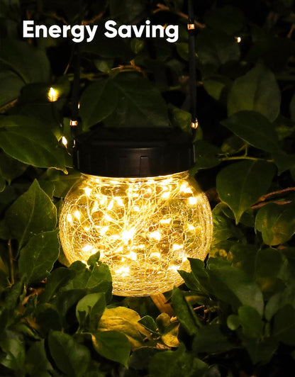 PARTPHONER Luces solares impermeables para exteriores, paquete de 2...