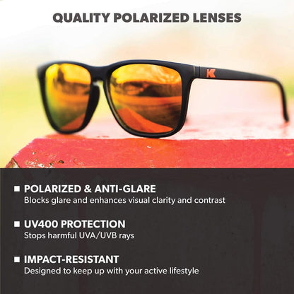 Knockaround Gafas de sol polarizadas cuadradas para hombres y mujer...