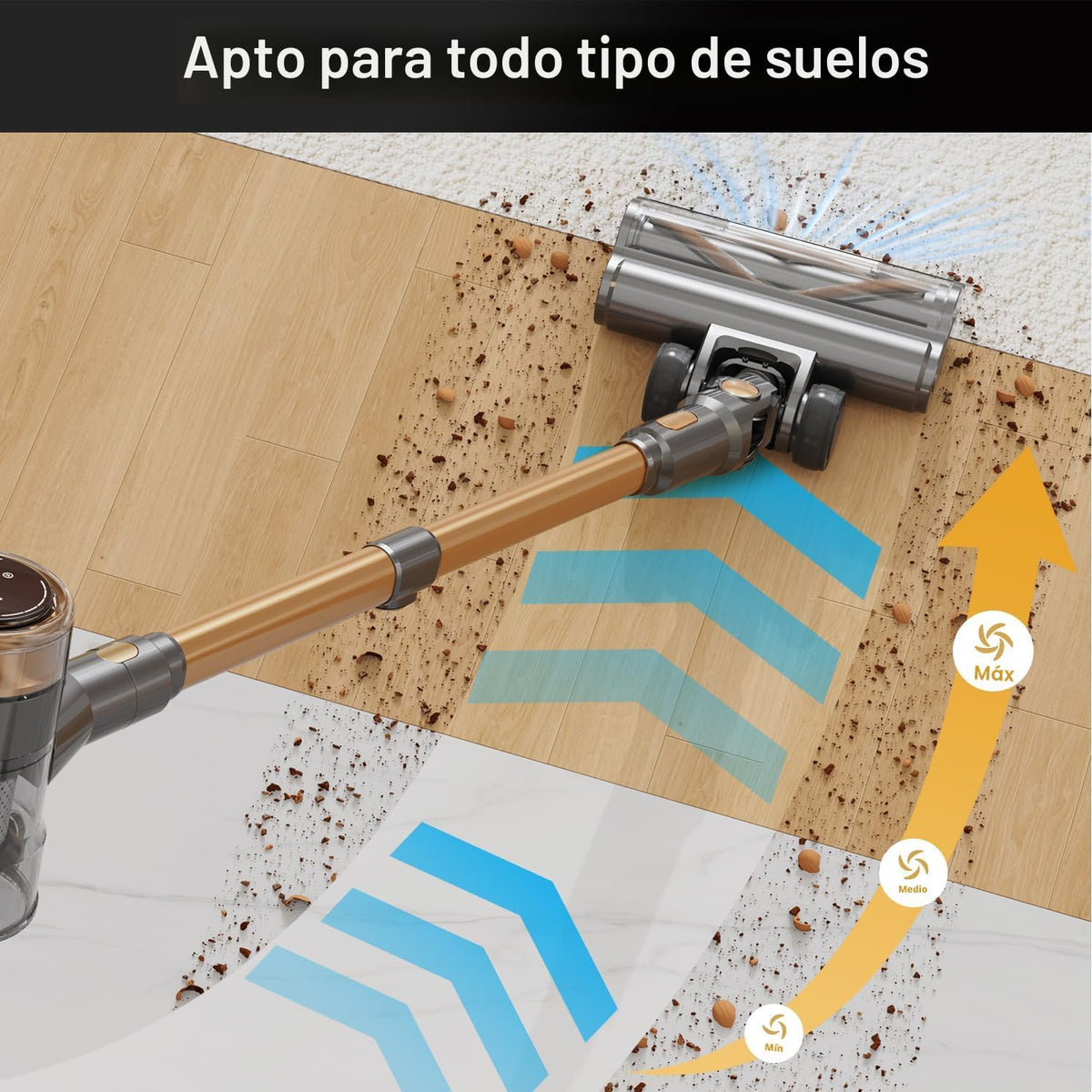 NuYupo Aspiradora Inalámbrica, Aspiradora de Mano Ligera 10 en 1 co...