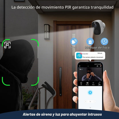 Rraycom 4pc cámaras de seguridad inalámbricas al aire libre con bat...
