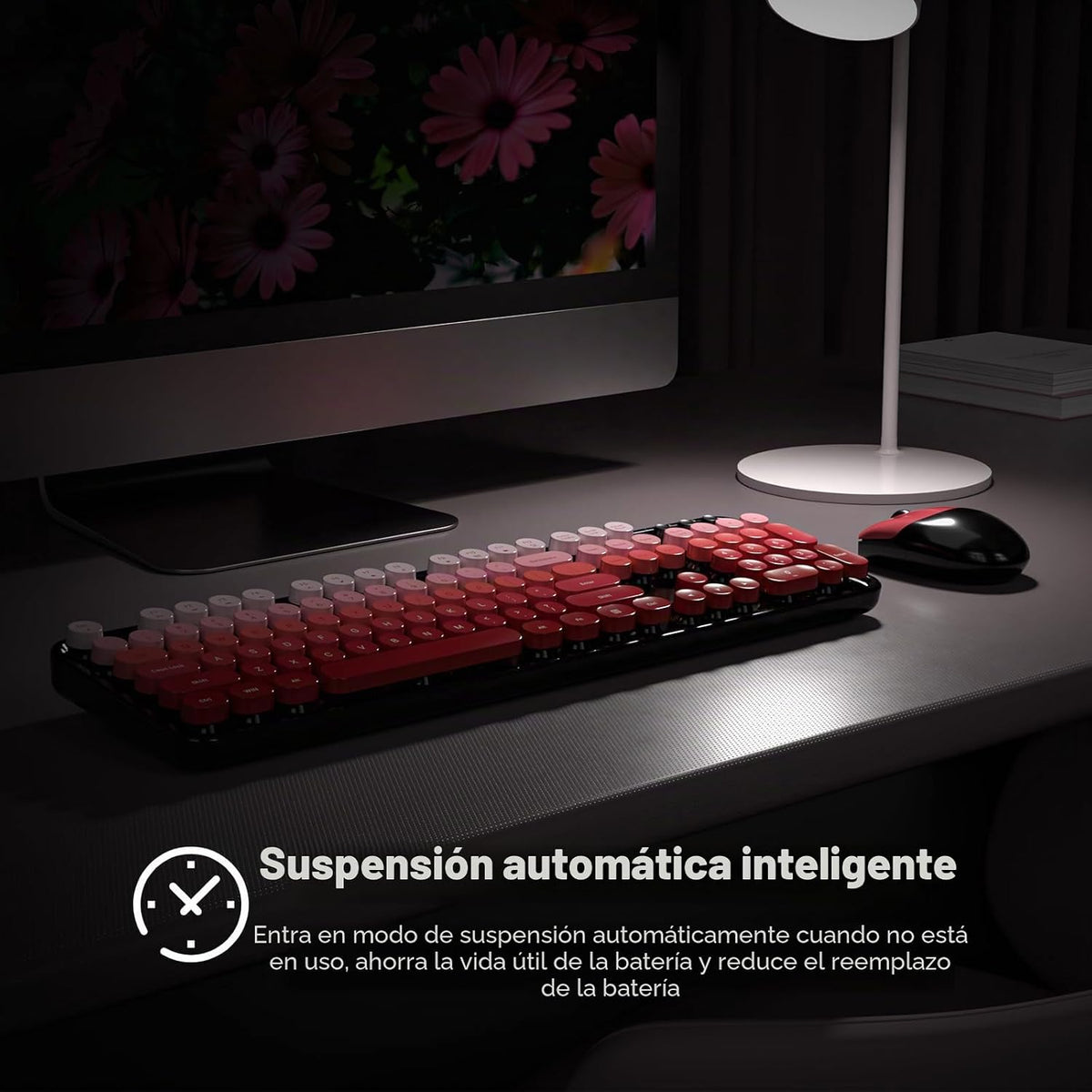 MOFII Combo de teclado y mouse inalámbricos, tamaño completo 2.4G,...