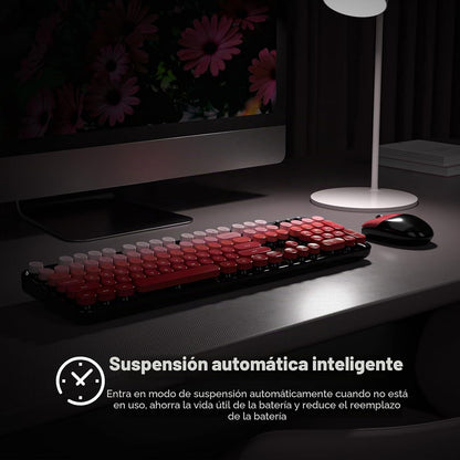 MOFII Combo de teclado y mouse inalámbricos, tamaño completo 2.4G,...