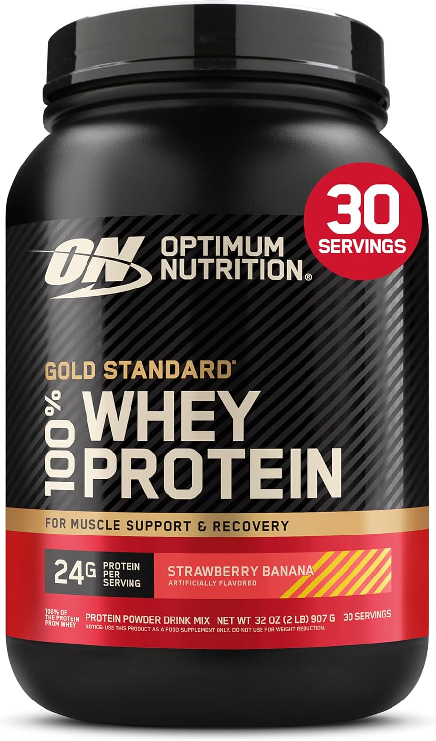 Optimum Nutrition Polvo de proteína de suero de leche 100% de oro,...