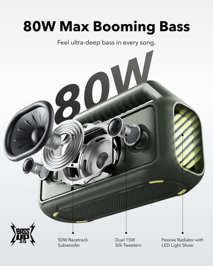 Soundcore Boom 2 de Anker, altavoz Bluetooth para exteriores de 80...