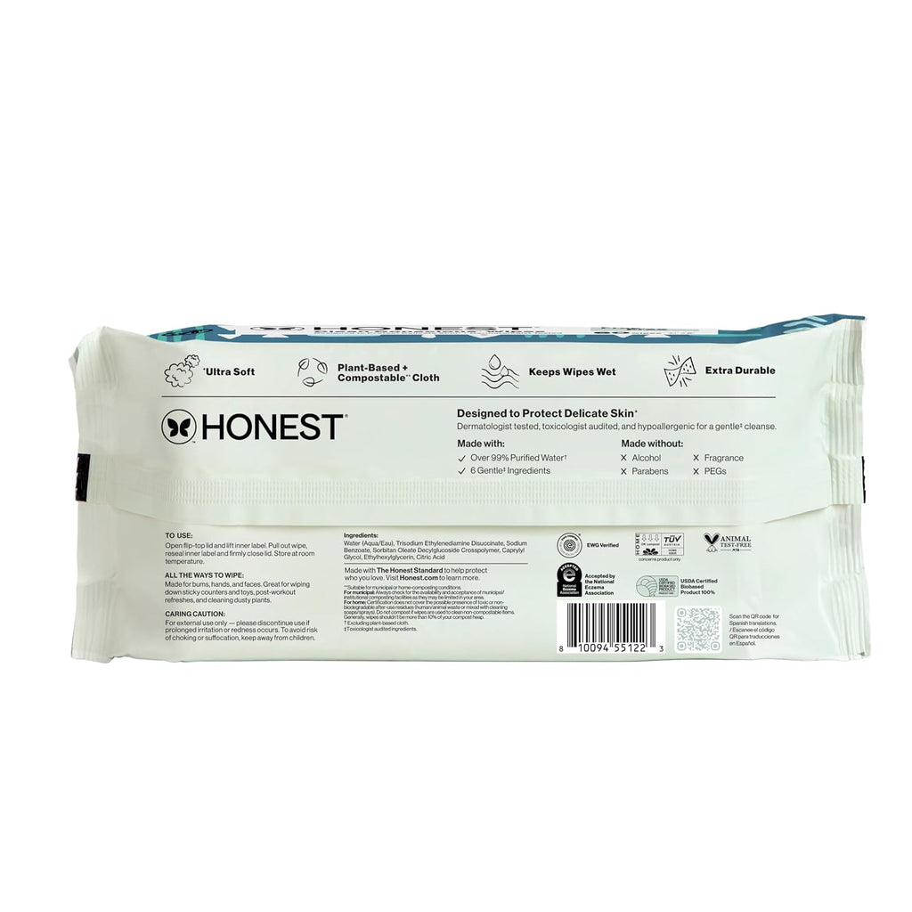 The Honest Company - Toallitas limpiadoras para bebé con 99% de agu...