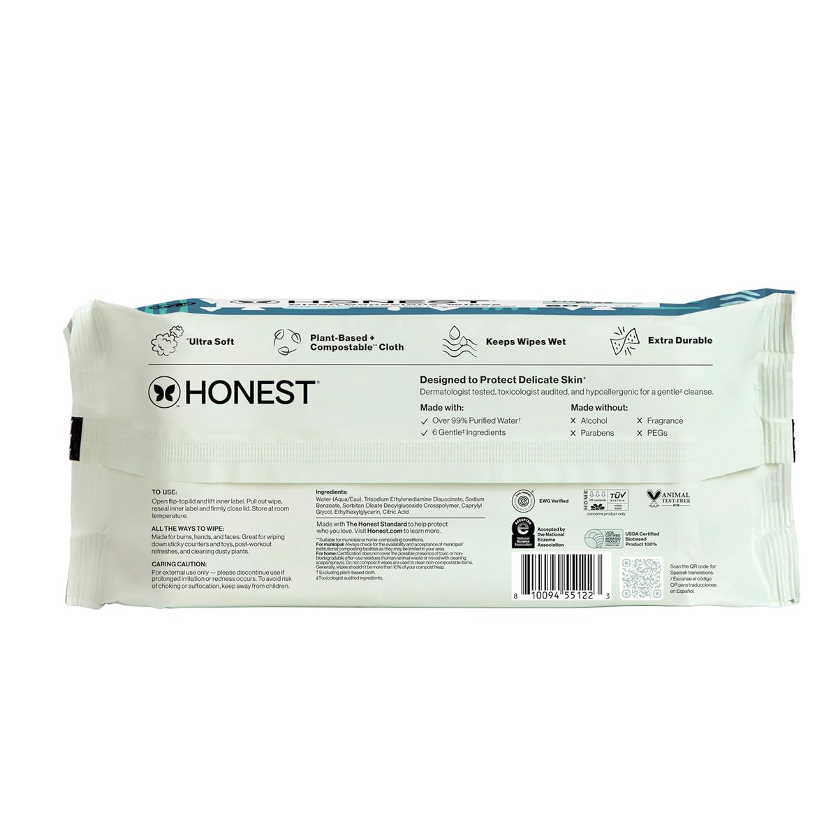 The Honest Company - Toallitas limpiadoras para bebé con 99% de agu...