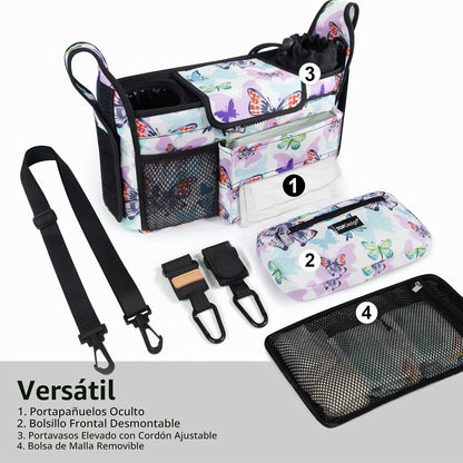 TOPDesign Organizador universal para cochecito de bebé, carrito de...