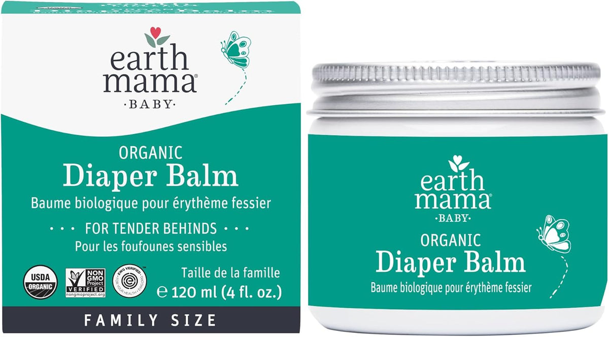 Earth Mama - Bálsamo orgánico para pañales, crema de caléndula para...
