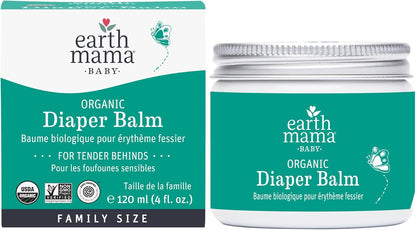 Earth Mama - Bálsamo orgánico para pañales, crema de caléndula para...