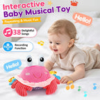 Tsomtto Juguetes musicales de cangrejo y pato iluminado para bebés...