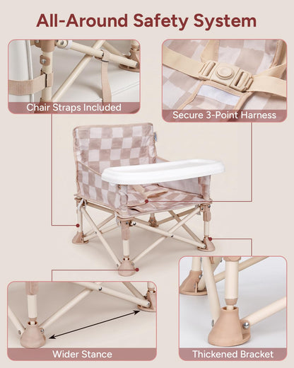 Tiny Marvels - Silla de bebé, silla alta portátil para viajes y pla...