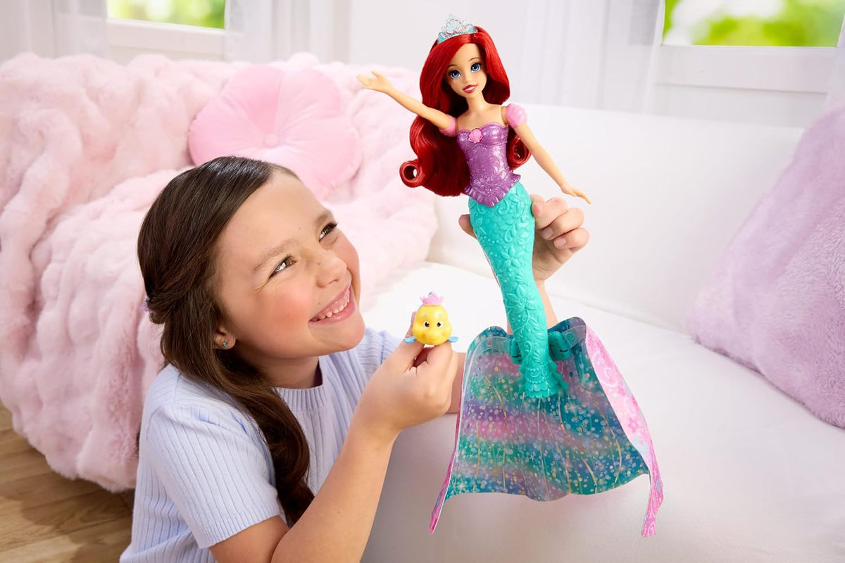Mattel Disney Princess Ariel - Muñeca transformadora de humano a si...