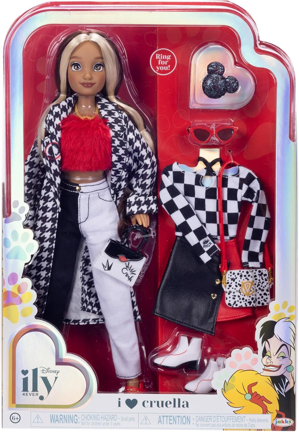 Disney ily 4EVER Muñecas Cruella de 11.5 pulgadas de alto con 13 pu...