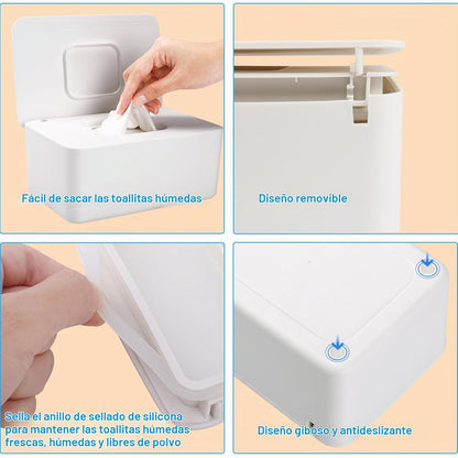 LEQXGO - Paquete de 2 dispensadores de toallitas para bebés, dispen...