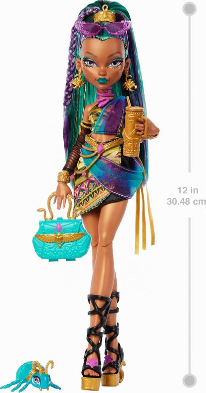 Monster High Nefera De Nile Doll | Royal Mummy en vestido con escar...