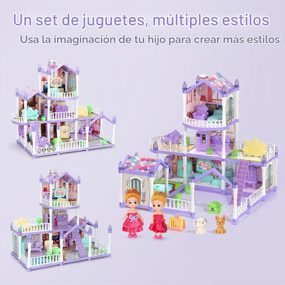 Randhar - Casa de muñecas para niñas, casa de muñecas de ensueño, 9...