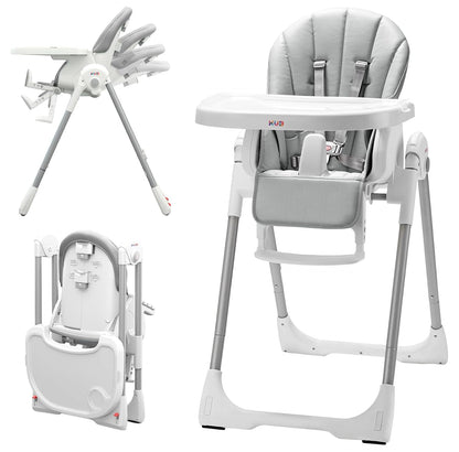 KÜB Silla alta 3 en 1 plegable y portátil para bebé con 2 ruedas |...
