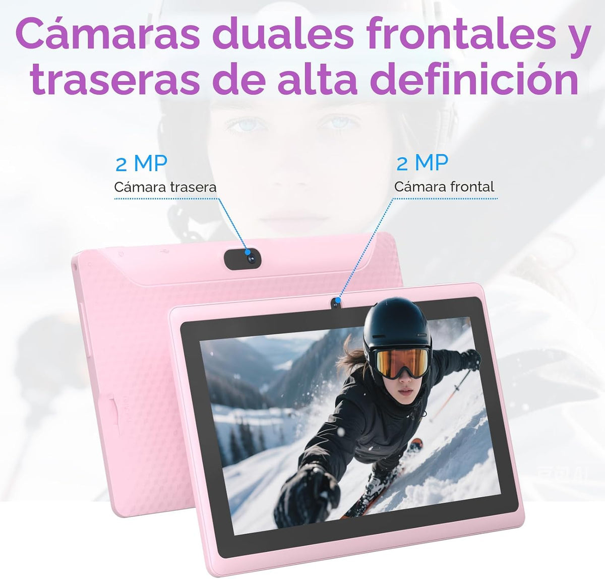 HOTTABLET Tablet Android 14.0 de 7 pulgadas con funda protectora, 8...