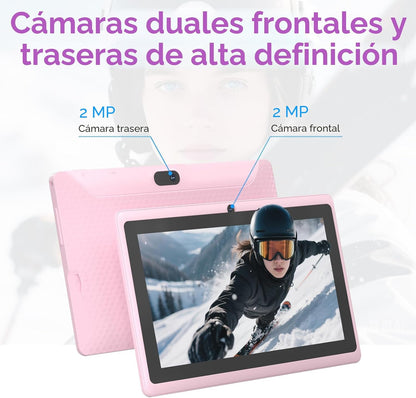 HOTTABLET Tablet Android 14.0 de 7 pulgadas con funda protectora, 8...