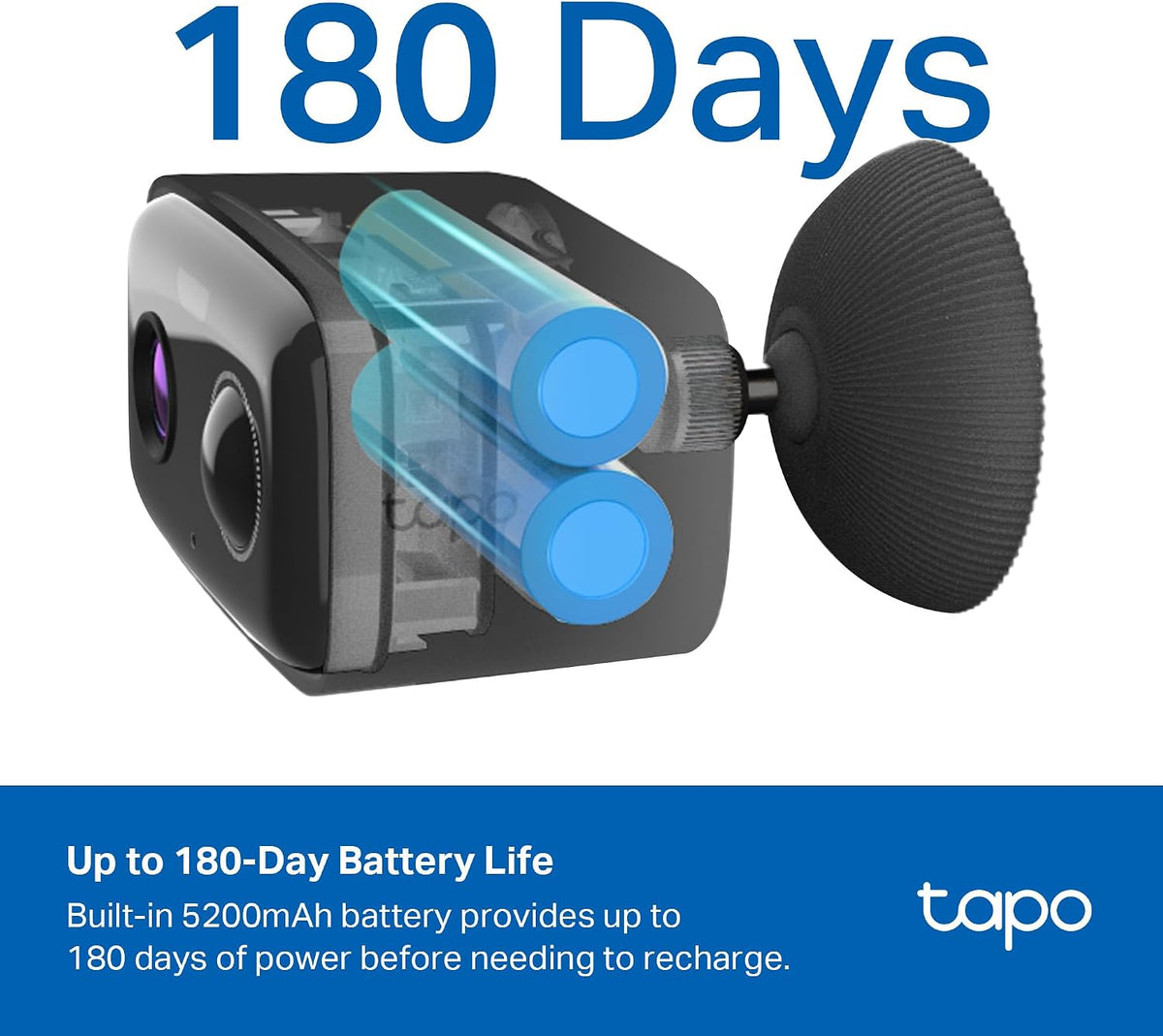 Tapo Cámara de seguridad inalámbrica para exteriores 1080p, batería...