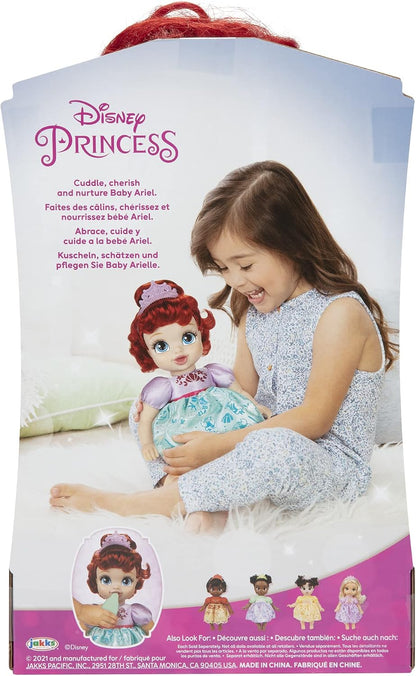 Disney Princess Muñeca Bebé Ariel con Biberón de Bebé y Tiara