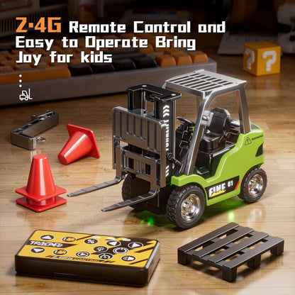 TOPMVP 1\/64 MINI RC Carretilla Elevadora Juguetes, Camión de Ingen...