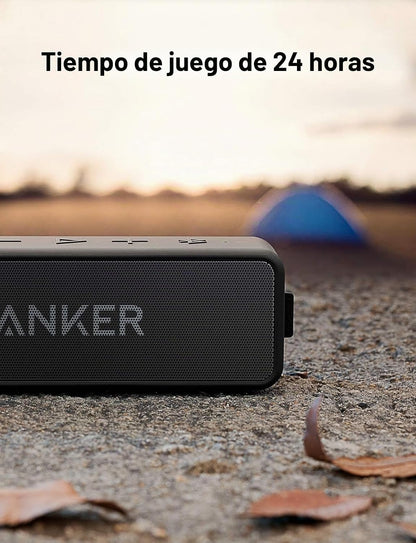 Anker Soundcore 2 Altavoz Bluetooth portátil, 24 horas de reproducc...