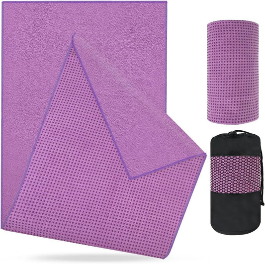 flintronic Toalla de yoga, toalla de esterilla de yoga con puntos d...