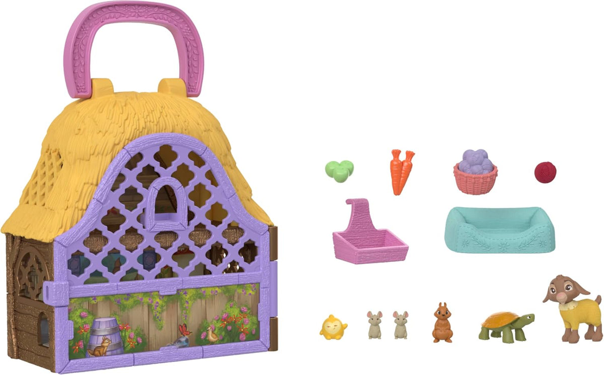 Mattel Disney Wish Juego de Microfigura y Casa de Muñecas, Set Port...