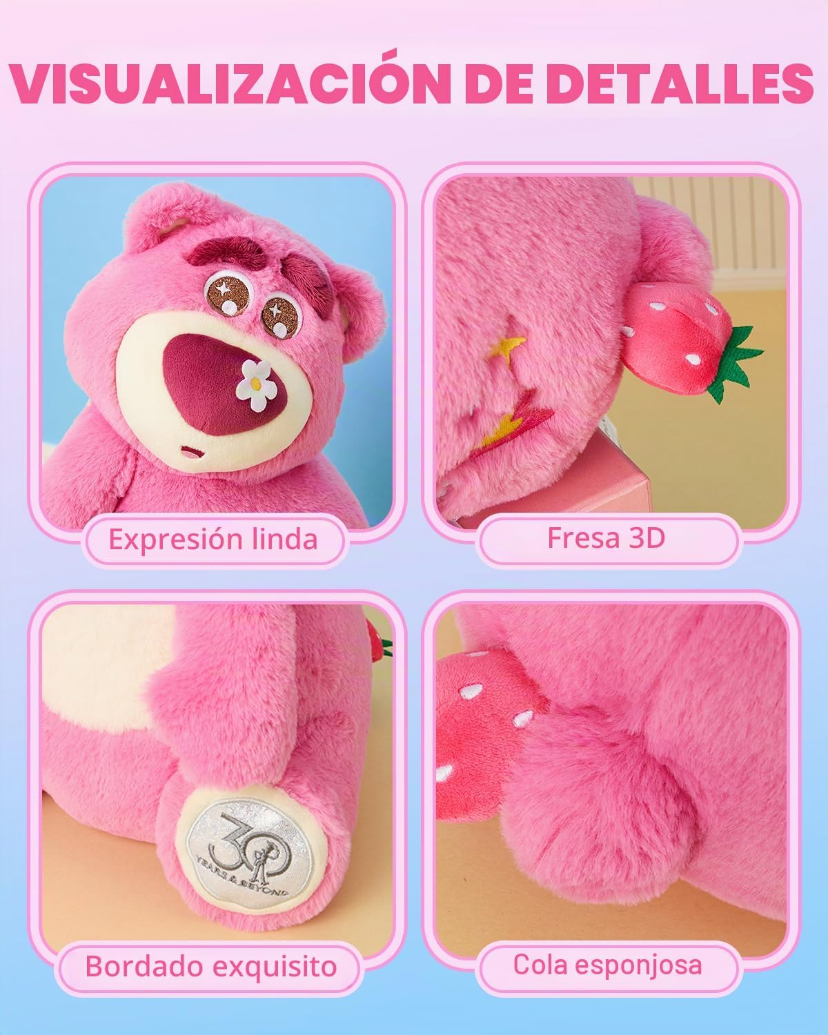 MINISO Juguete de peluche de Disney Lotso de 13 pulgadas, edición e...