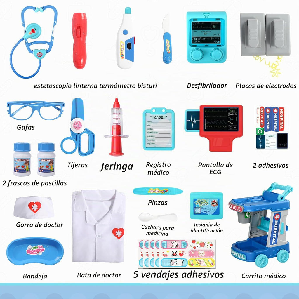 Liberry - Kit médico para niños pequeños, juguete para niñas y niño...