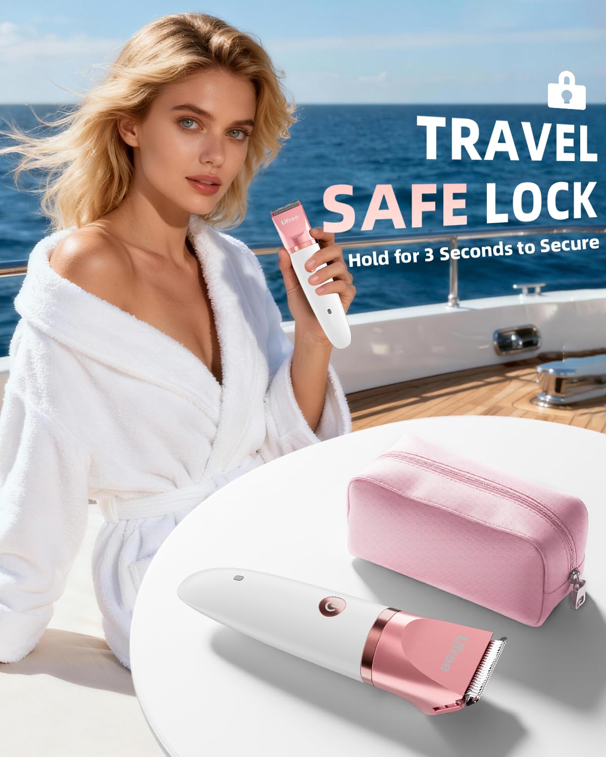Ufree Maquinilla de Afeitar Eléctrica 3 en 1 para Mujer, Regalos pa...