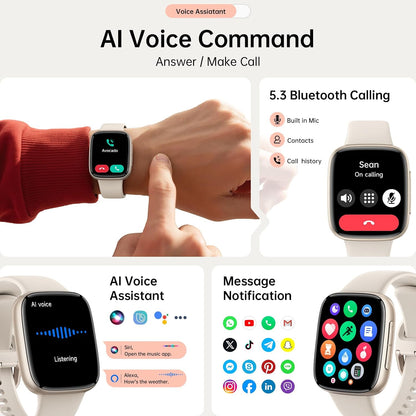 Relojes inteligentes para mujeres y hombres, reloj inteligente AMOL...