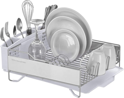 KitchenAid Escurridor de platos completo de acero inoxidable, tamañ...