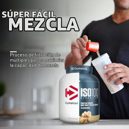 Dymatize ISO100 Proteína en polvo, 100% aislado de suero de leche,...