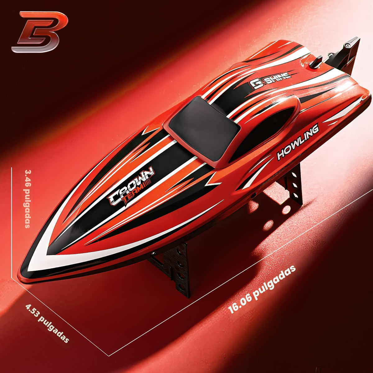 BEZGAR HJ818PRO Barco RC sin escobillas de 16 pulgadas 55 KPH para...